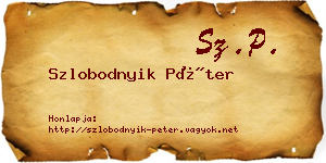 Szlobodnyik Péter névjegykártya